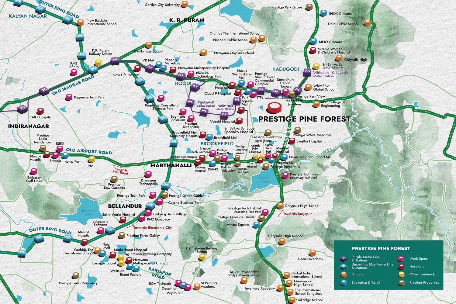 Prestige Pine Forest ECC Road Location Map Prestige Pine Forest ECC Road Location Map